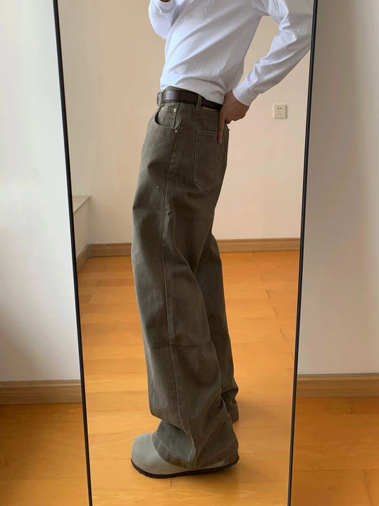 RT No. 19605 COFFEE DENIM RELAX JEANS