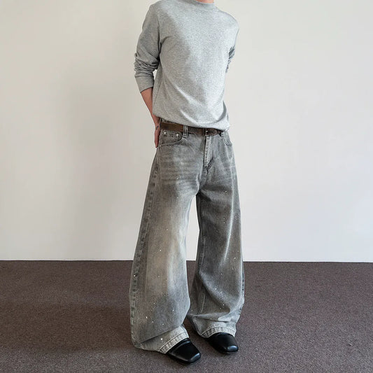 RT No. 40840 PAINT WASHED SCIMITAR DENIM JEANS