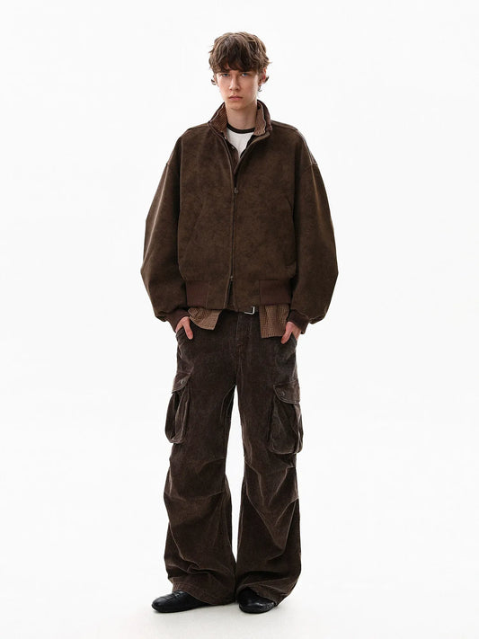 RT No. 50404 SUEDE STAND COLLAR JACKET