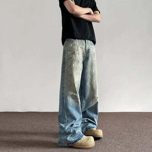 RT No. 40503 PAINT DENIM STRAIGHT JEANS