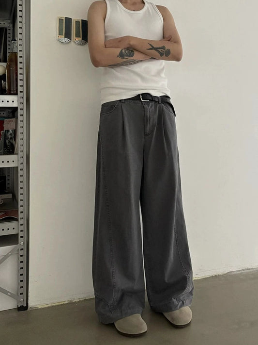 RT No. 19515 PLEATED STRAIGHT PANTS