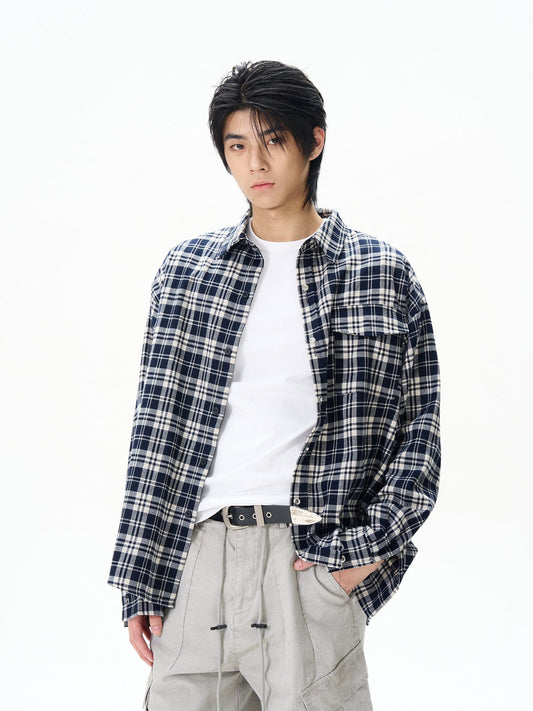 RT No. 12146 BLUE PLAID SHIRT