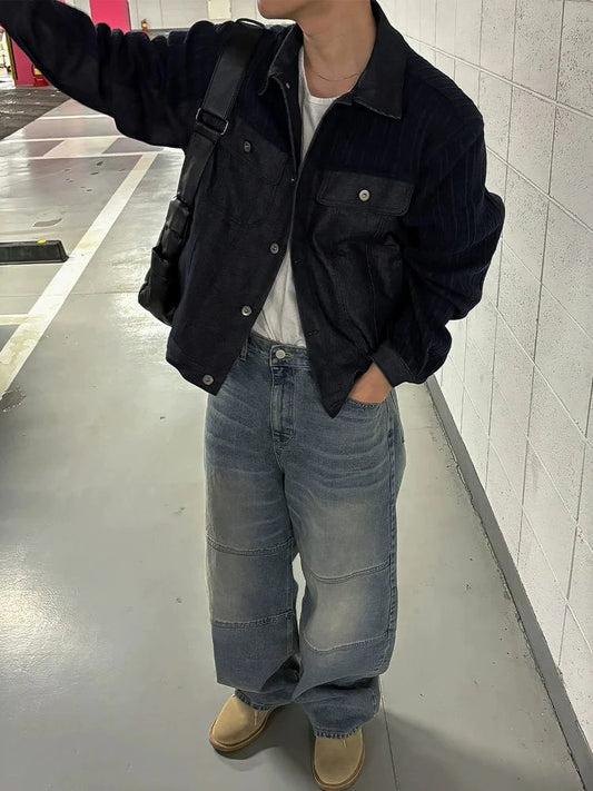 RT No. 32606 NAVY BLUE CORDUROY PATCH JK