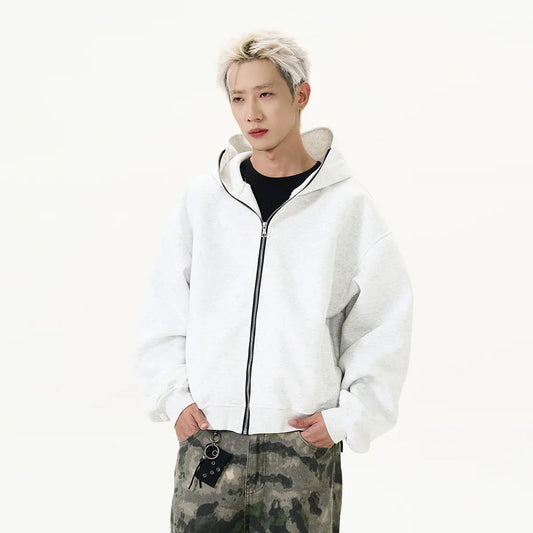 RT No. 40535 SOLID ZIPPER HOODIE