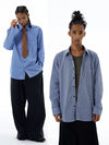 RT No. 19528 BLUE PLAID BUTTON-UP SHIRT