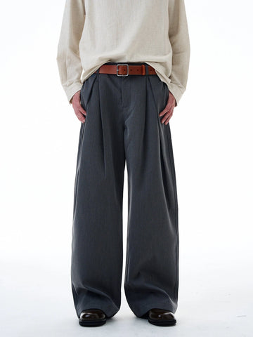 RT No. 20018 PLEATED STRAIGHT PANTS