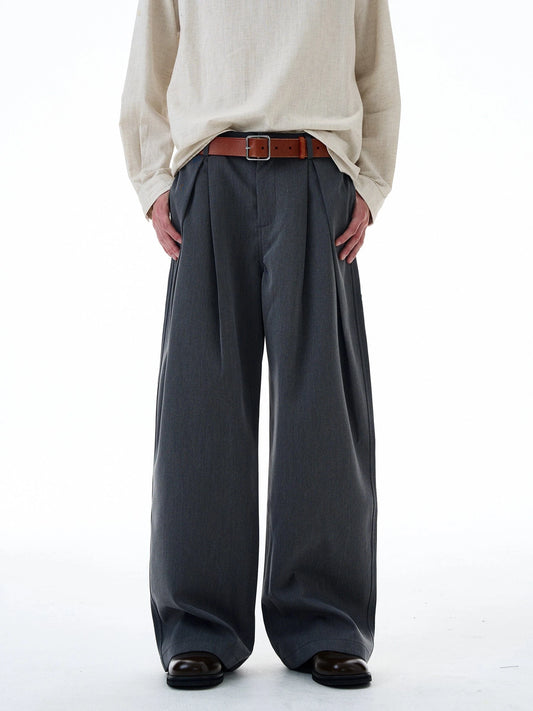 RT No. 20018 PLEATED STRAIGHT PANTS