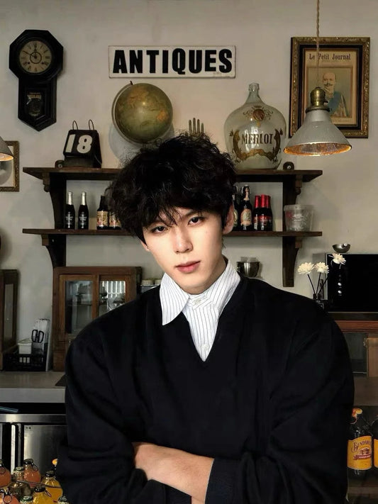 RT No. 32000 TWO-PIECE SHIRT V-NECK SWEATER