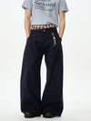 RT No. 12569 MIDNIGHT PURPLE PLEATED FOLDED STRAIGHT PANTS