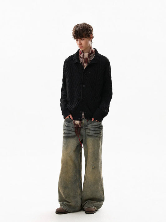 RT No. 50319 KNITWEAR BUTTON UP SWEATER