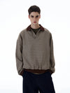 RT No. 20010 COLLAR GRID SWEATER