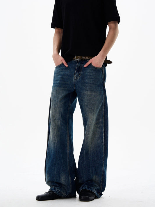 RT No. 13052 WASHED BLUE DENIM STRAIGHT JEANS