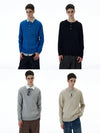 RT No. 20005 TWIST KNIT HENRY COLLAR LONG SLEEVE