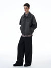 RT No. 20024 GRAY ZIP DENIM JK