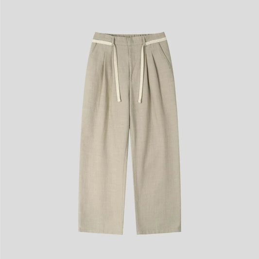 RT No. 19043 PLEATED WIDE STRAIGHT PANTS