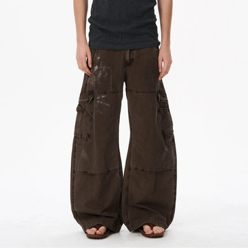 RT No. 18144 BROWN RECONSTRUCTED INDUSTRY WORKWEAR PANTS
