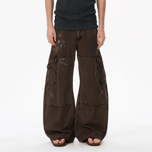 RT No. 18144 BROWN RECONSTRUCTED INDUSTRY WORKWEAR PANTS