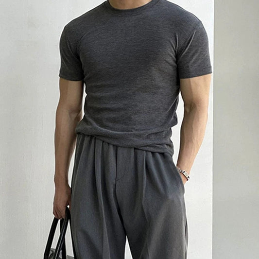 RT No. 18298 PLEATED CASUAL PANTS & SLIM SHORT SLEEVE