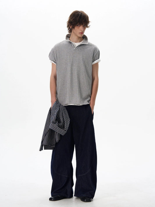 RT No. 18049 KNIT TEXTURED POLO SHORT SLEEVE