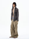 RT No. 18513 PLAID HOODED SHIRT