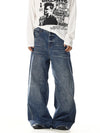 RT No. 32016 WHISKER WASH WIDE STRAIGHT JEANS