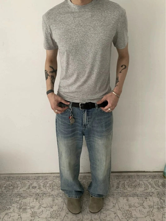 RT No. 19506 RETRO BLUE DENIM STRAIGHT JEANS