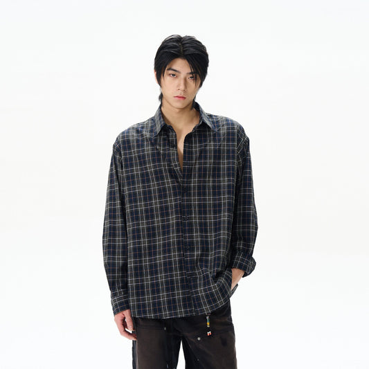 RT No. 12148 PLAID BUTTON-UP SHIRT