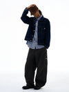 RT No. 19534 NAVY BLUE STITCHED DENIM JK