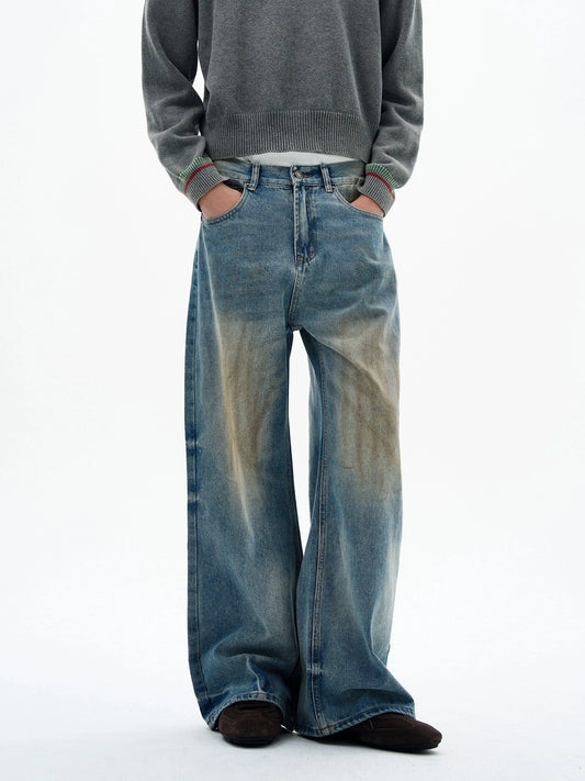 RT No. 32511 MUD WASHED DENIM STRAIGHT JEANS