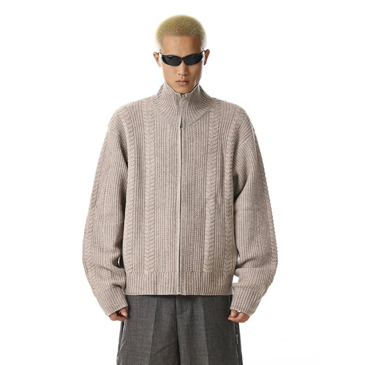 RT No. 33005 KNITWEAR ZIP COLLAR SWEATER