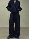 RT No. 29129 PLEATED BAGGY STRAIGHT PANTS