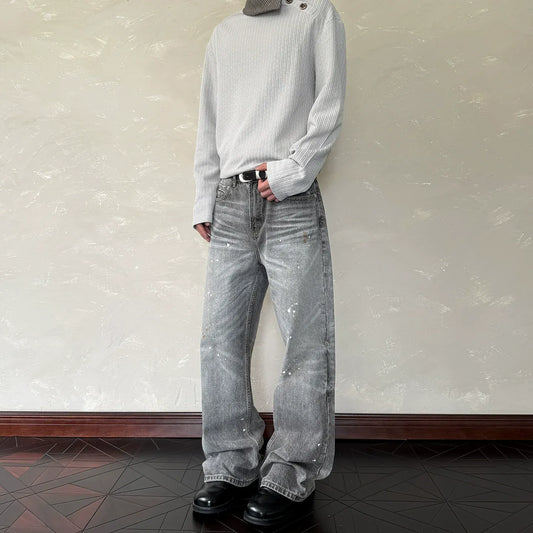 RT No. 40841 INK WHISKER WASH DENIM JEANS