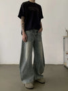 RT No. 18863 FRONT MACHETE DENIM STRAIGHT JEANS