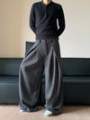 RT No. 32005 OKANE PLEATED WIDE STRAIGHT PANTS