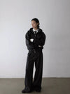 RT No. 29165 BLACK HOODED LEATHER JK