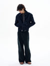 RT No. 29029 WASHED DENIM BAGGY STRAIGHT JEANS