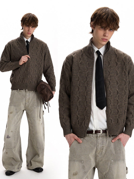 RT No. 58019 KNITWEAR TWIST COLLAR SWEATER