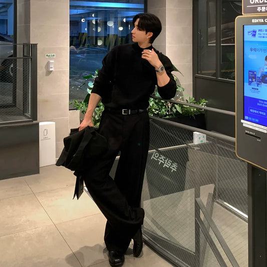 RT No. 45015 PLEATED WIDE STRAIGHT PANTS