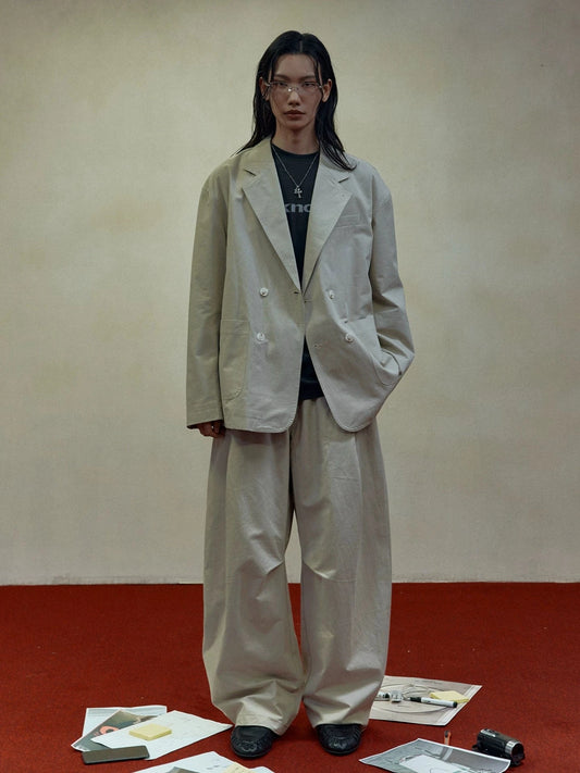 RT No. 29135 PLEATED SCIMITAR BAGGY PANTS