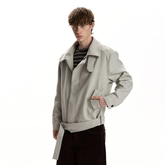 RT No. 59056 WOOLEN TRENCH COLLAR JACKET