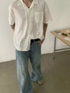 RT No. 18760 KNIT V-NECK COLLAR SHORT SLEEVE SHIRT