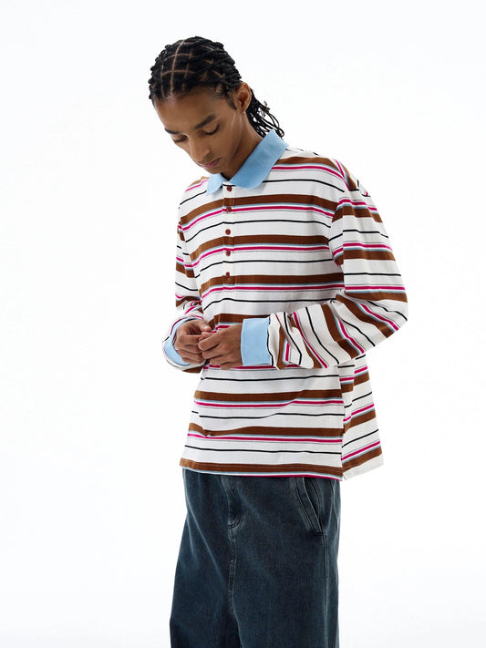 RT No. 19542 STRIPE POLO SWEATER