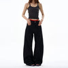 RT No. 18046 BLACK SCIMITAR DENIM STRAIGHT JEANS