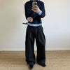 RT No. 40836 PLEATED BAGGY STRAIGHT PANTS