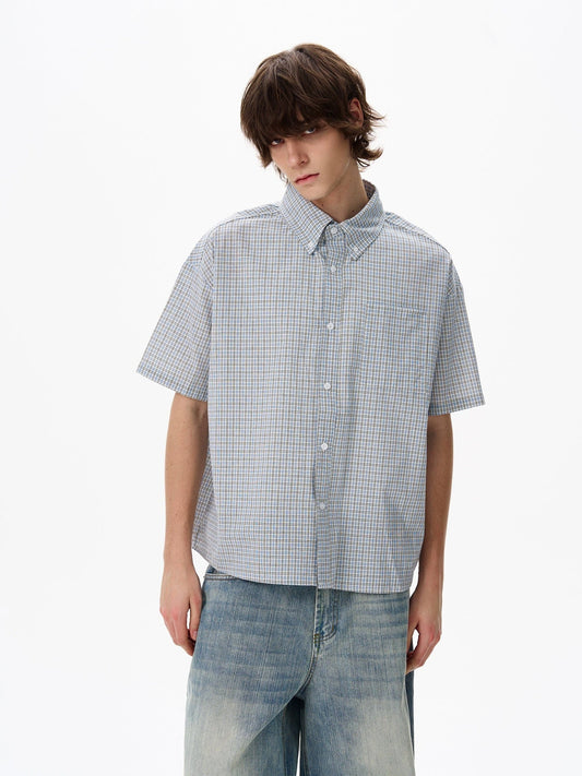 RT No. 18130 PLAID BUTTON-UP SHIRT