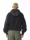 RT No. 19803 ASH BLACK RECONSTRUCTED ZIP UP HOODIE