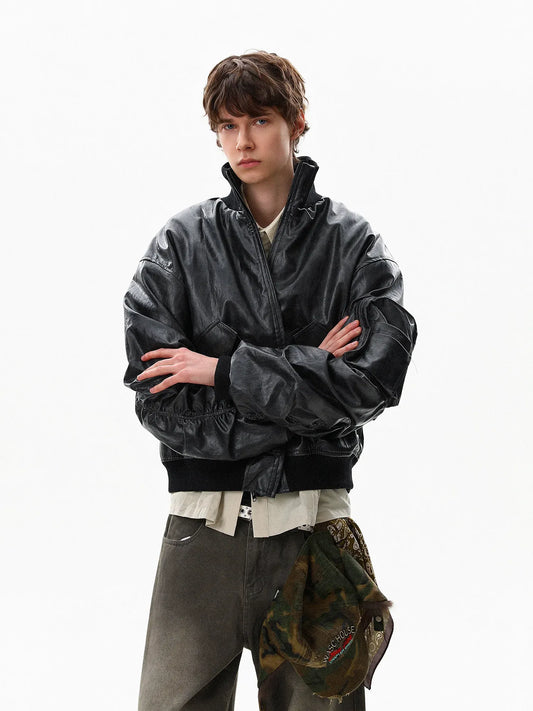 RT No. 50403 CARGO LEATHER JACKET