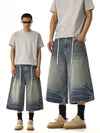 RT No. 18123 DRAWSTRING WASHED DENIM SHORTS