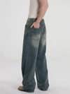 RT No. 18608 WASHED BLUE STRAIGHT DENIM JEANS
