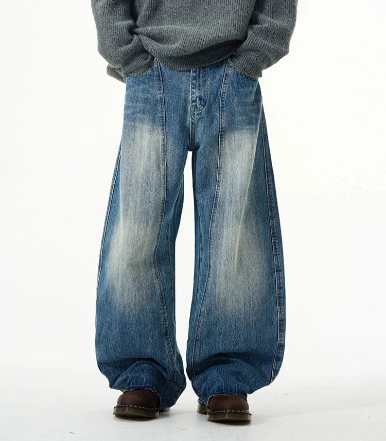 RT No. 11317 RECONSTRUCTED WASHED BLUE DENIM JEANS